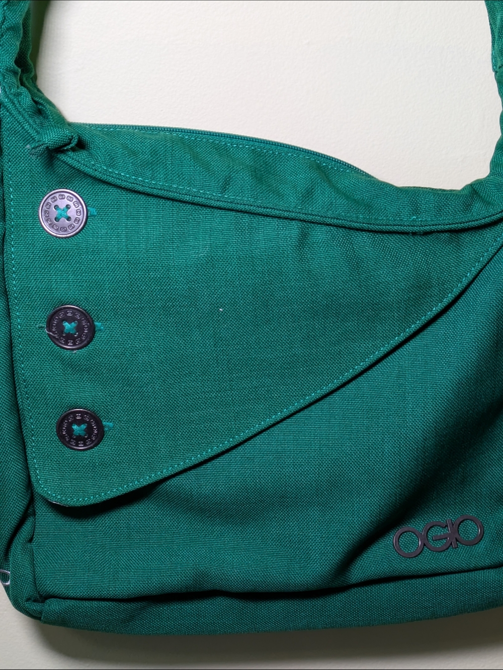 OGIO Green Canvas Messenger Bag Brooklyn